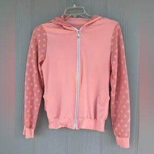 241. BLUEFISH “Life Is Movement” Pink Zip-Up Women’s Hoodie